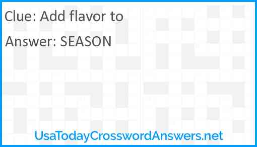 Add flavor to Answer