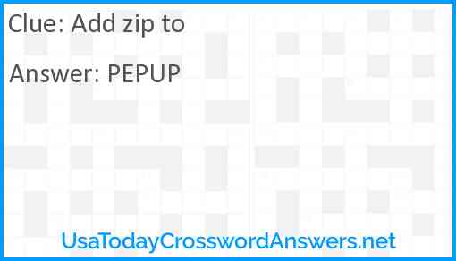 Add zip to Answer