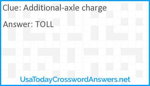 Additional-axle charge Answer