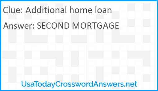 Additional home loan Answer