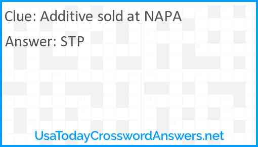 Additive sold at NAPA Answer