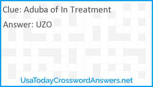 Aduba of In Treatment Answer