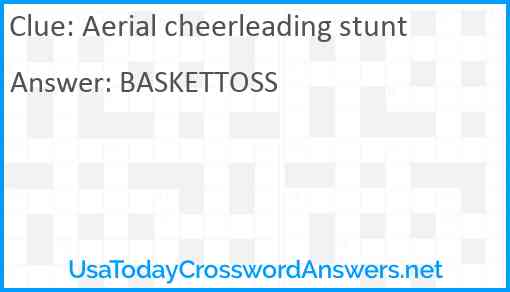 Aerial cheerleading stunt Answer