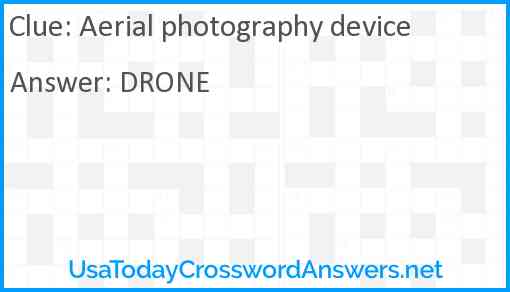 Aerial photography device Answer