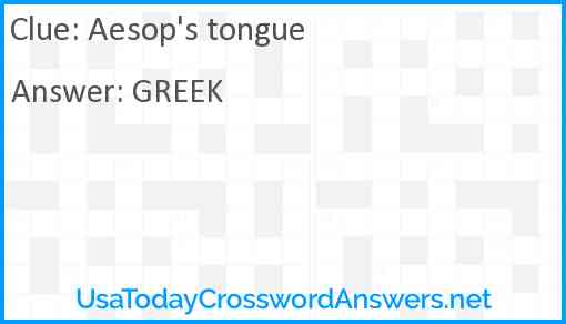Aesop's tongue Answer