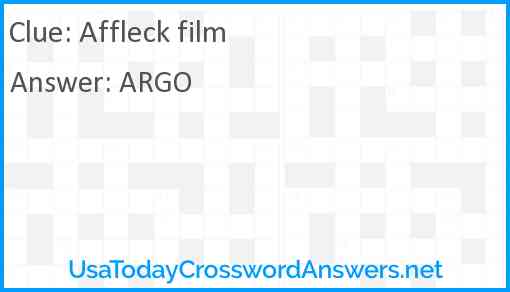 Affleck film Answer