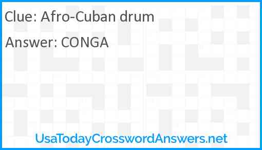 Afro-Cuban drum Answer