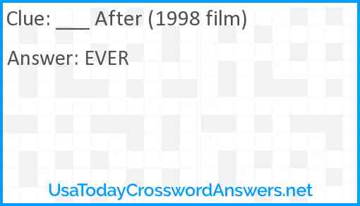 ___ After (1998 film) Answer