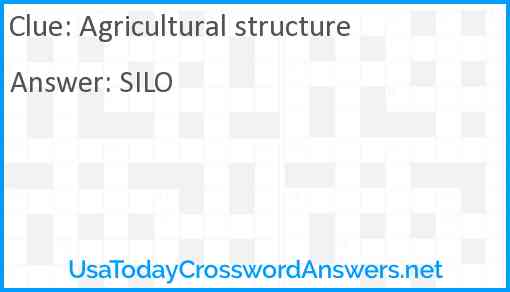 Agricultural structure Answer