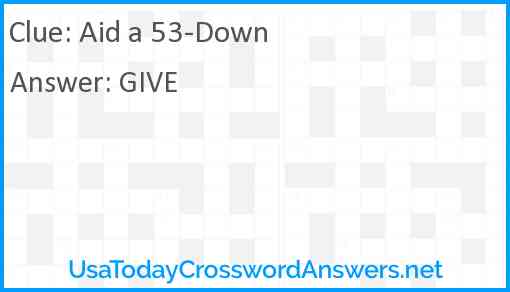 Aid a 53-Down Answer