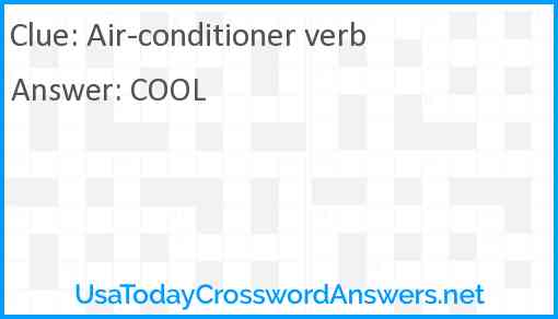 Air-conditioner verb Answer