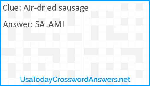 Air-dried sausage Answer