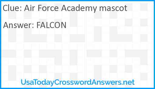 Air Force Academy mascot Answer