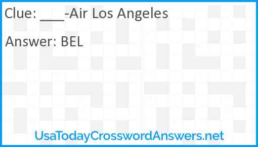___-Air Los Angeles Answer