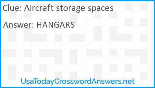 Aircraft storage spaces Answer