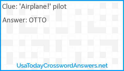 Airplane pilot crossword clue UsaTodayCrosswordAnswers net