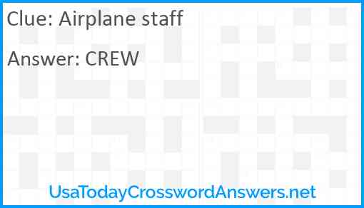 Airplane staff Answer