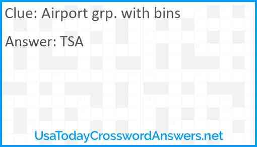 Airport grp. with bins Answer