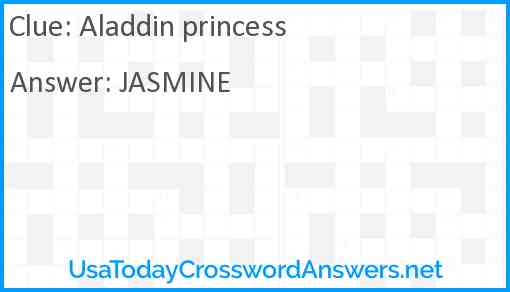 Aladdin princess Answer