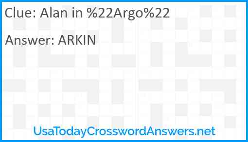 Alan in %22Argo%22 Answer