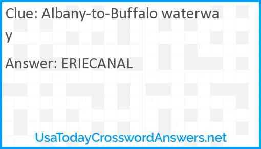 Albany-to-Buffalo waterway Answer