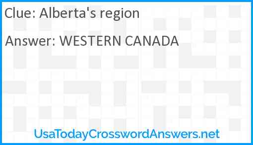 Alberta's region Answer