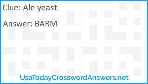 Ale yeast Answer