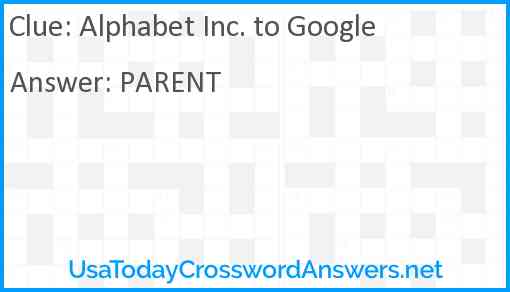 Alphabet Inc. to Google Answer
