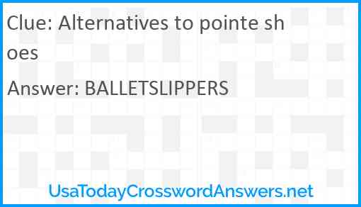 Alternatives to pointe shoes Answer