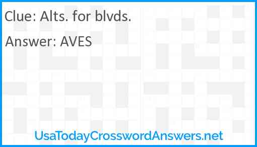 Alts. for blvds. Answer