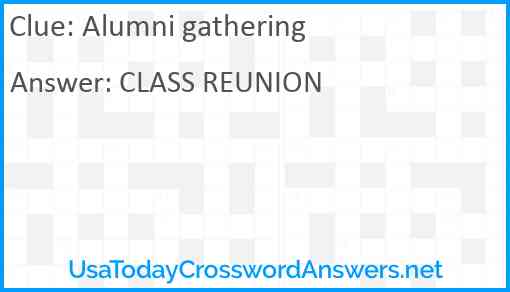 Alumni gathering Answer