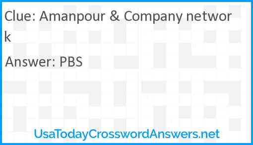 Amanpour & Company network Answer