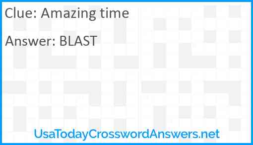 Amazing time Answer