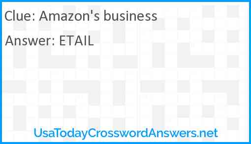 Amazon's business Answer