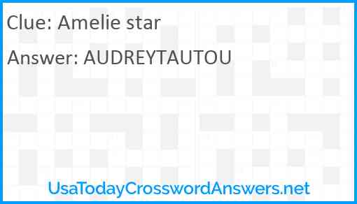 Amelie star Answer