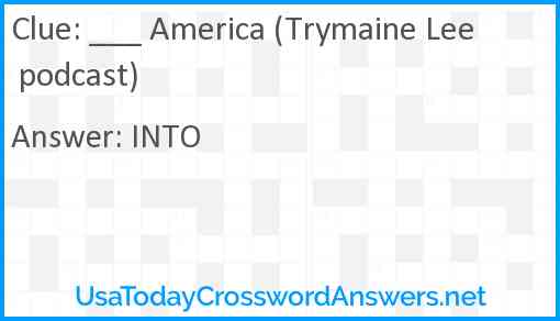 ___ America (Trymaine Lee podcast) Answer