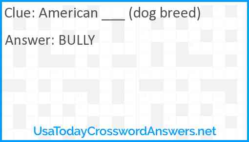 American ___ (dog breed) Answer