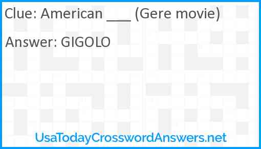 American ___ (Gere movie) Answer