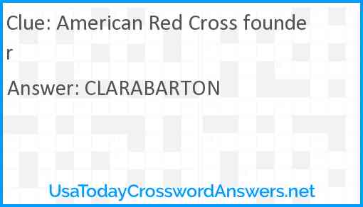 American Red Cross founder Answer