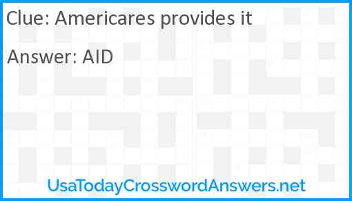 Americares provides it Answer