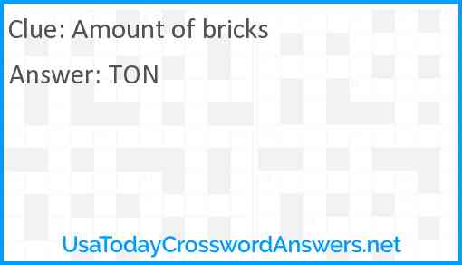 Amount of bricks Answer