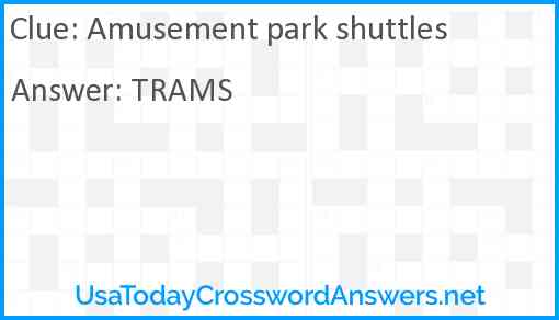 Amusement park shuttles Answer