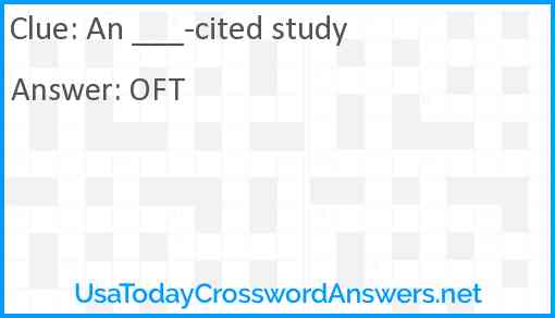 An ___-cited study Answer