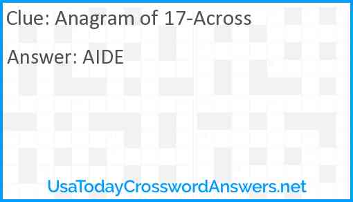 Anagram of 17-Across Answer