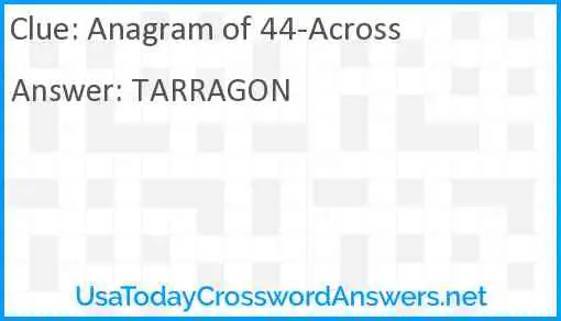 Anagram of 44-Across Answer