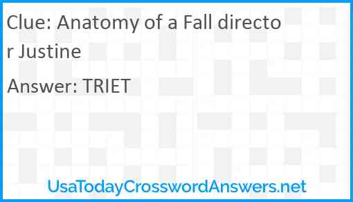 Anatomy of a Fall director Justine Answer