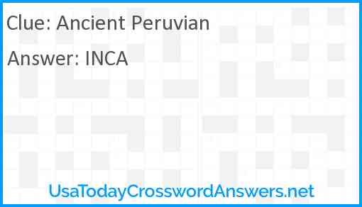 Ancient Peruvian Answer