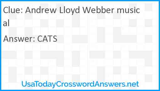 Andrew Lloyd Webber musical Answer
