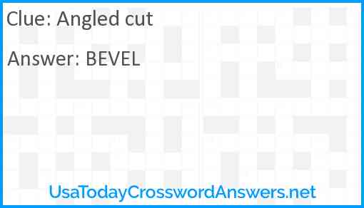 Angled cut Answer