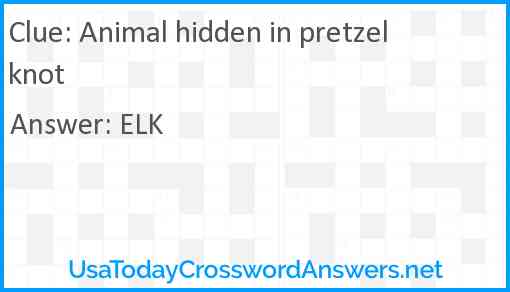 Animal hidden in pretzel knot Answer